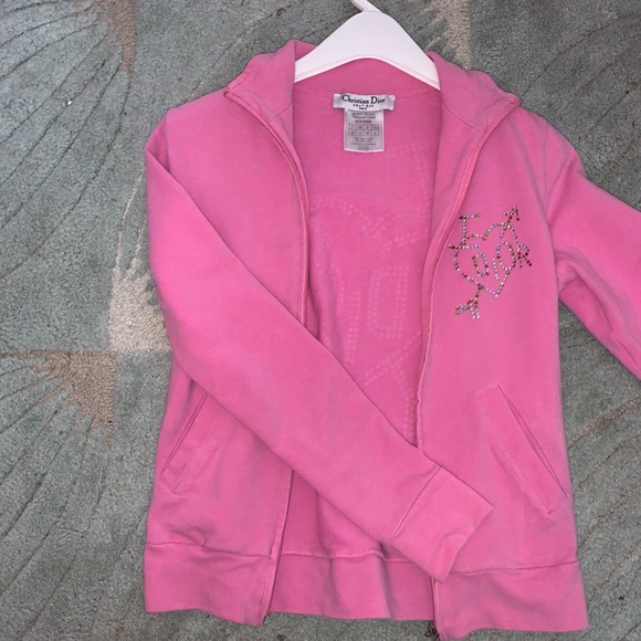 Pink dior zip up sweater - Picture 4 of 7
